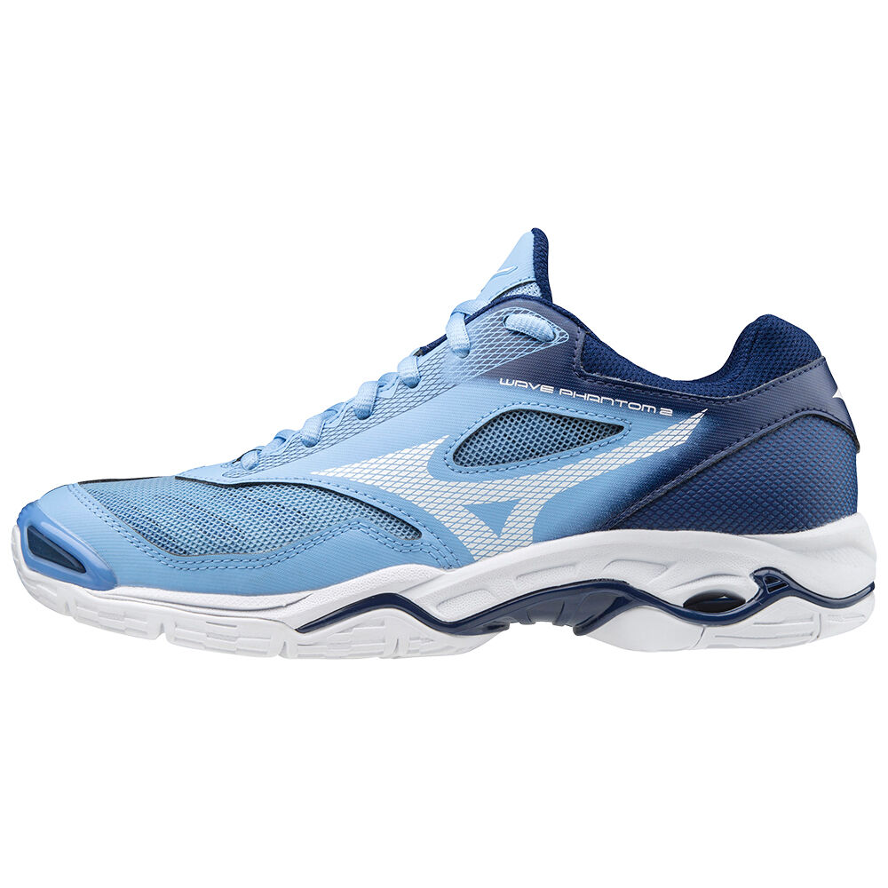 Tenis Handebol Mizuno Wave Phantom 2 - Mulher - Azuis/Branco - XKSYH0451